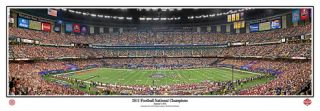 Alabama Crimson Tide 2011 NATIONAL CHAMPIONS BCS Game Panoramic Poster 