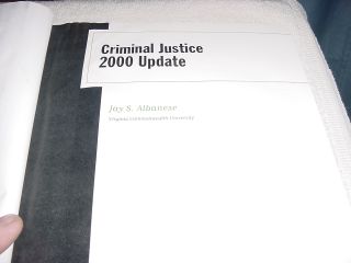 Criminal Justice 2000 Update by Jay s Albanese New
