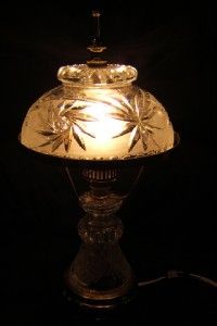 Vtg Tritschler Winterhalder handcut Crystal Lamp German