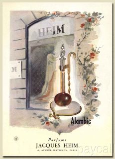   Ad Print Jacques Heim Perfumes Alambic Shop Henri Jean Gilot