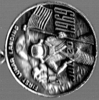   Apollo 11 First Lunar Landing 1969 Charm Medallion Buzz Aldrin