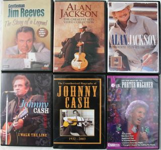   Music DVD Lot (21) Johnny Cash Alan Jackson Country Legends Live