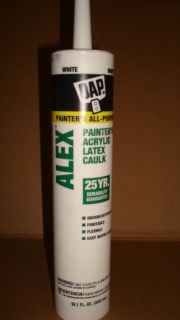 DAP Alex Plus 10 1oz Acrylic Latex Caulk Silicone 25yr Brilliant White 