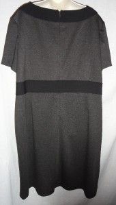 Alex Marie Womens Grey Black Sunday Business Nancy Dress Size 22W 