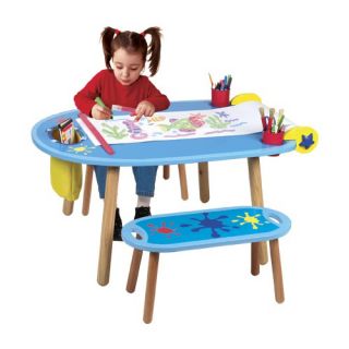 Alex Toys Creativity Center Activity Kids Table and Bench Set 710W 