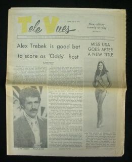1973 Tele Vues News Alex TREBEK First TV Game Show Job Pre Jeopardy 