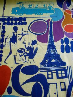 Alexander Henry Fabric Bistro Eiffel Tower French Retro City Cotton 