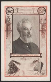 1900s Famous Americans Post Card Alexander Graham Bell