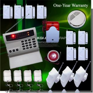 Wireless Home Security System w Auto Dialer Monitoring Motion Sensor 