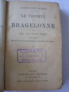   Alexandre Dumas written in French, published in Paris in 19 century