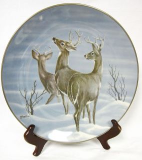 HJ Moeller We Three Kings Deer Collector Plate Halberts