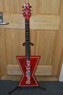  Red Electric Bowtie Guitar Signed by Alex Lifeson from Rush