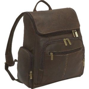 Le Donne Leather Large Distressed Leather Laptop Backpack