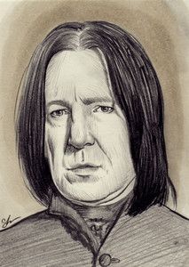 ACEO Original Sketch Card Art Alan Rickman as Snape from Harry Potter 