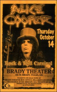 Alice Cooper Original 1999 Tulsa Concert Poster