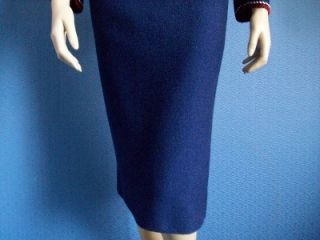 CASTLEBERRY NOVELTY WAFFLE WEAVE KNIT NAVY SUIT WITH RED & WHITE BRAID 