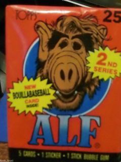 Brand New Wax Pack of Topps ALF 2nd Series 80s TV Trading Cards 