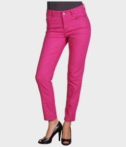 NYDJ not Your Daughters Jeans Alisha Skinny Ankle Pants Fuchsia 10 US 