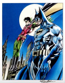 Neal Adams RARE Batman Robin Print Signed Exclusive NM NR Classic Art 