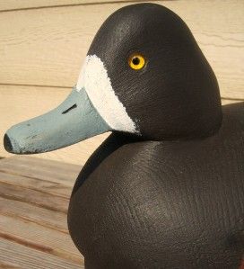   Walters HEN BLUEBILL Solid Cedar Wood Duck Decoy; Algonac, Michigan