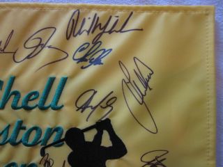 2012 Shell Houston Autographed Signed Golf Flag PGA PSA Mickelson 