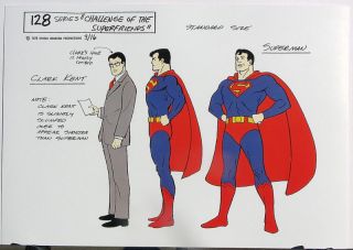 Super Friends Superman Model Sheet DC Alex Toth