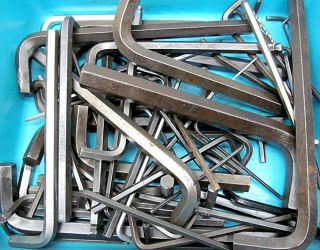 LOT OF ASSORTED HEX KEYS / ALLAN WRENCHES   5 64 TO 3/4 DIA