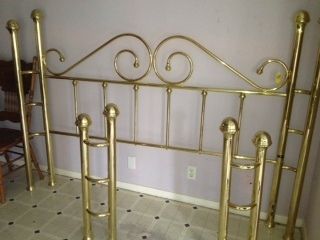 Calif King Wesley Allen Brass Bed Foot and Head Boards