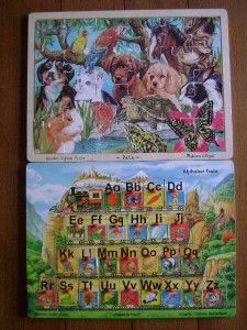   Doug Lights, Camera, Interaction Alphabet Train & Pets Wooden Puzzles