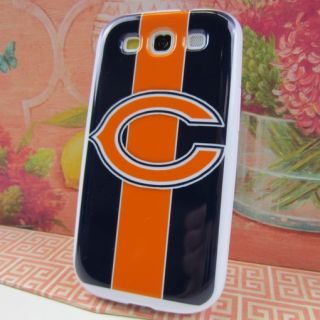 Chicago Bears Stripes Silicone Rubber Skin Cover Case Samsung Galaxy s 
