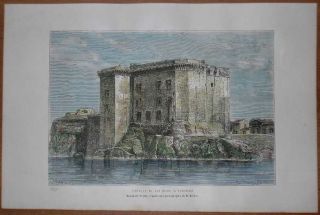 1879 Reclus Print Chateau of King Rene Tarascon France