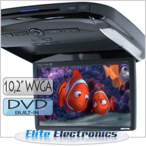 Alpine Pkg 2100P 10 2 WVGA Overhead LCD Monitor Car DVD DIVX CD 