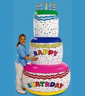 Foot Jumbo Inflatable Birthday Cake New Retail Boxed