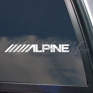 Alpine Stereo Logo Decal Car Truck Window Sticker