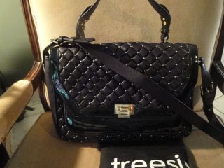 Treesje Gatsby Conv Satchel Shoulder Bag Soft Quilted Leather Gorgeous 