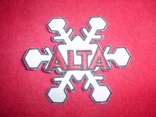 Alta Ski Resort Cloth Snow Flake Iron On Patch New Alta Ski Area Alta 