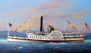 Steamboat Mount Washington on Lake Winnipesaukee 1872
