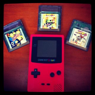 Nintendo Game Boy Color Pink Handheld System with 3 games all working