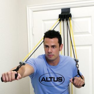 Altus Athletic Home Gym with DVD Includes Foam Padded Handles New 