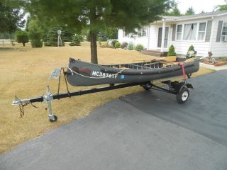   Boat Canoe, trailer, Evinrude 1.5 horse motor Ultimate Fishing