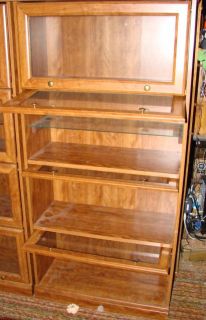 Wood & Glass Curio Storage Cabinet Shelf With Glass Doors Household 