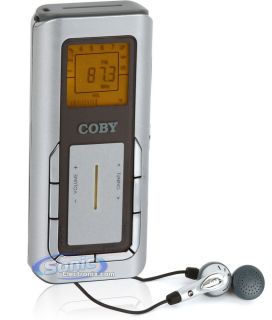   cx 90 silver mini digital am fm stereo pocket radio with neck strap