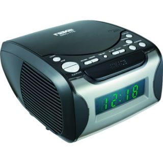 Naxa Alarm Clock Digital Tuning Am FM Radio Top Loading CD Player New 