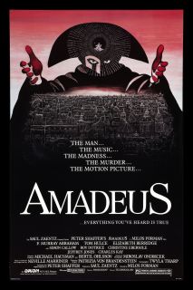 Amadeus 1sh Original Movie Poster 1984 Rolled C9