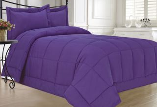 Purple Down Alternative Comforter Set King