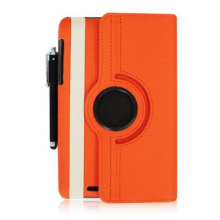 Orange PU Leather Rotating Stand Case Cover for Google Nexus 7 7 inch 
