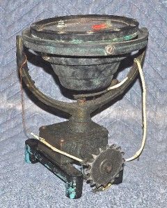 antique wood freeman metal marine auto pilot compass