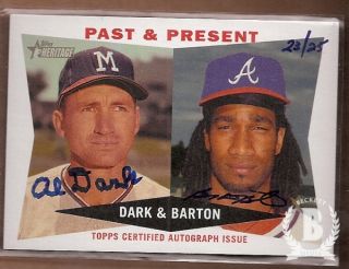   Heritage Real One Autographs Dual Alvin Dark/Brian Barton 23/25 Auto