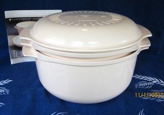 Tupperware Almond 3 PC Microwave Stack Cooker