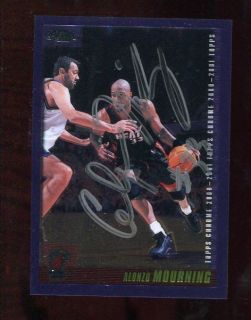 Alonzo Mourning Autograph Signed 2000 01 Topps Chrome Heat